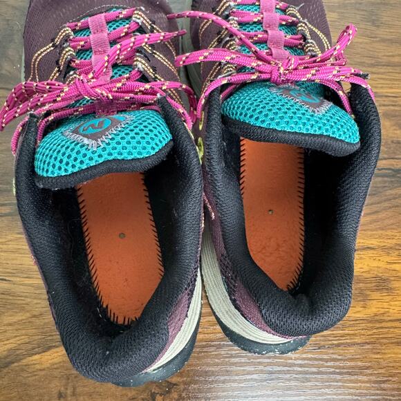 Merrell Trail Running Shoes Womens 9 Plum Teal Pink Vibram FloatPro J067226 - Picture 5 of 7